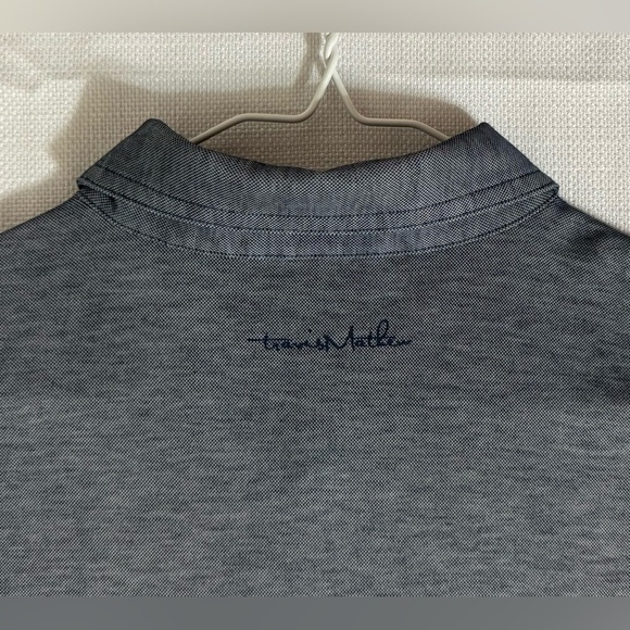 Travis Matthew Langley Golf Polo Shirt Blue Heather Size Medium - Picture 4 of 12